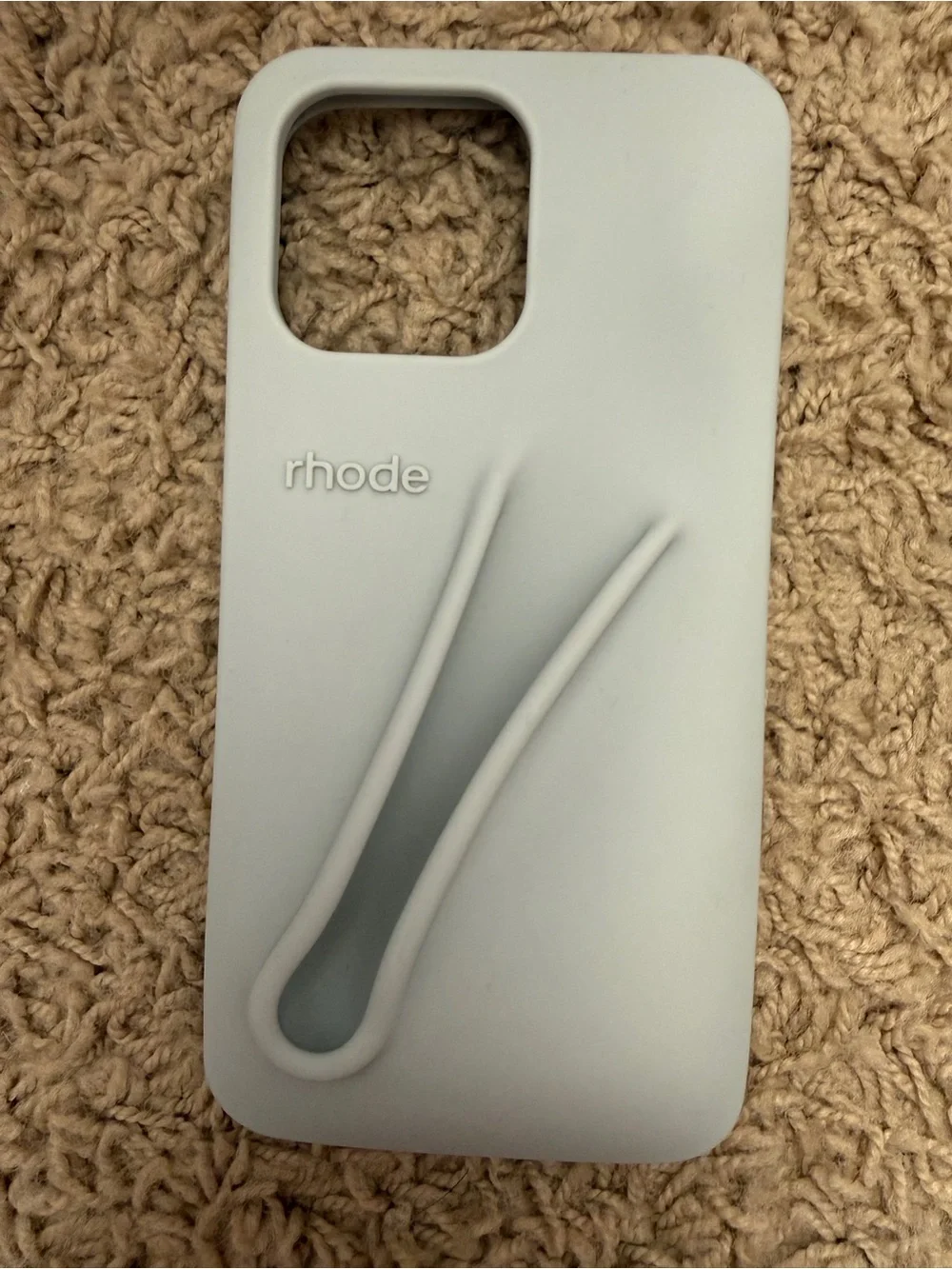 rhode Soft Grip Phone Case in Light Gray 15 Pro Max